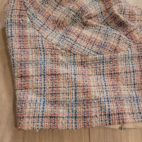ZARA | Knit Bustier Plaid Crop Tank Top | Sz. XS - Picture 7 of 9